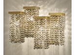 Casa Padrino Applique In Cristallo Ottone 50 X 23 X H. 40 Cm - Applique Per Soggiorno - Applique Per Hotel - Applique Per Ristorante - Illuminazione - Qualità - Italy