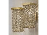 Casa Padrino Applique In Cristallo Ottone 25 X 23 X H. 35 Cm - Applique Per Soggiorno - Applique Per Hotel - Applique Per Ristorante - Illuminazione - Qualità - Italy