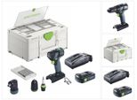 Festool Txs 18-Basic-Set Trapano Avvitatore A Batteria 18 V 40 Nm Brushless + 1X Batteria 3,0 Ah + Caricabatteria + Systainer