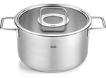 Fissler Pure Collection / Pentola In Acciaio Inox (Ø 24 Cm, 5,7L) Con Coperchio In Vetro, Scala Interna - Induzione
