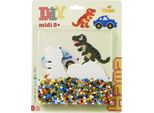 Hama Iron On Beads 4215 Hama Iron On Beads Midi "Auto/Dinosauro"", Blister"