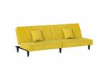 Vidaxl Divano Letto In Velluto Giallo