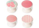 Blister Con 4 Pomelli Tondi Per Mobili In Zama Stile Decorativo Mod.M4 ø33Mm Rei