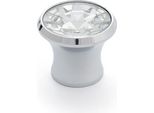 Blister Con 4 Pomelli Tondi In Vetro Per Mobili Con Superficie Cromata Lucida - Trasparente Mod.943 ø27Mm Rei