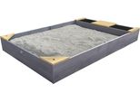 Axi Kelly Sabbiera In Legno Con Ciotole Per L'acqua E Panchina | Sabbiera Per Bambini Con Copertura Di Terra E Protezione In Grigio E Marrone | 180 X