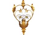 Casa Padrino Lampada Da Parete Barocca In Oro Con Patina 25 X 11 X H. 38 Cm - Elegante Lampada Da Parete In Stile Barocco - Luci Barocche - Qualità Lussuosa - Italy