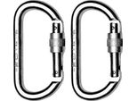 Moschettone Ponsa Di Sicurezza In Alluminio 150 X 57 Mm (2 Pezzi)