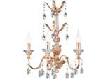 Casa Padrino Lampada Da Parete Barocca Oro Con Patina/Argento 45 X 28 X H. 64 Cm - Elegante Lampada Da Parete In Stile Barocco - Luci Barocche - Qualità Lussuosa - Italy