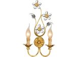 Casa Padrino Lampada Da Parete Barocca In Oro Con Patina 24 X 12 X H. 43 Cm - Elegante Lampada Da Parete In Stile Barocco - Luci Barocche - Qualità Lussuosa - Italy
