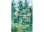 Set Di Punti Croce Rto "Old Country House"", Schema Del Conte, 19X29Cm"