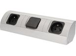 Presa Di Corrente Orno OR-AE-1304 Con Interruttore, Custodia Ad Angolo, Argento