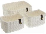 Set Di Cestini In Carta Bianca 19 X 12 X 26 Cm