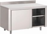 Armadio Da Lavoro Gastro M 1600X700X880Mm Con Ante Scorrevoli E Alzatina