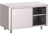 Armadio Da Lavoro Gastro M 1600X700X880 Mm Con Ante Scorrevoli E 1 Ripiano