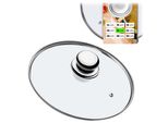 Coperchio In Vetro Kadax Con Manico In Metallo "Finsta "", Coperchio Resistente Al Calore Per Casseruola, 22 Cm"