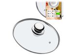 Coperchio In Vetro Kadax Con Manico In Metallo "Finsta "", Coperchio Resistente Al Calore Per Pentola, 24 Cm"