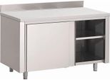 Armadio Da Lavoro Gastro M 1000X700X850Mm Con Ante Scorrevoli E Alzatina