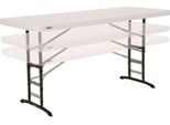 Tavolo Tavolo Pieghevole Lifetime Bianco 183 X 91 X 76 Cm Acciaio Plastica