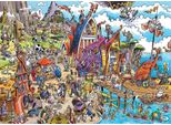 Cobble Hill Puzzle Doodletown: Villaggio Vichingo 1000 Pezzi