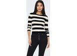 Maglia A Righe A Maniche Lunghe Top A Righe Maglione A Maglia Jdyplum | L