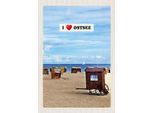 Vianmo Insegna In Legno 30X20 Cm Ostsee Strand Meer Strandkorb Sand