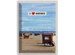 Vianmo Insegna Di Latta 40X30 Cm Ostsee Strand Meer Strandkorb Sand