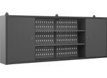 Armadio A Muro Armadio Per Attrezzi Armadio In Metallo Con Parete Perforata Metallo, 160 Cm X 60 Cm X 20 Cm, Colore: Nero