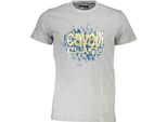 Cavalli Class Logo T-Shirt Manica Corta Girocollo Grigio : Taglia - L Taglia: L