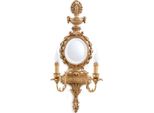 Casa Padrino Lampada Da Parete Barocca Con Specchio In Oro Antico 35 X 17 X H. 78 Cm - Magnifica Lampada Da Parete In Stile Barocco - Luci Barocche - Qualità Lussuosa - Italy
