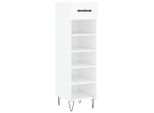 Vidaxl Scarpiera Bianca 30X35X105 Cm Materiale A Base Di Legno