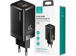 Usams ŁAd. Siec. T41 Usb-C+Usb Gan 47Wpd+Qc (Solo Testa) Ricarica Rapida Czarny/Nero Cc137Tc01 (Us-Cc137)