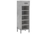 Vidaxl Scarpiera Grigio Cemento 30X35X105 Cm Materiale A Base Di Legno