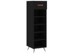 Vidaxl Scarpiera Nera 30X35X105 Cm Materiale A Base Di Legno