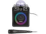 Lenco PA-051BK - Altoparlante Mobile Per Feste Con Palla Da Discoteca, Bluetooth® E Microfono