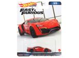Hot Wheels HNW46-HNW49 W Motors Lykan Hyper Sport Rosso Metallizzato - Modellino Di Auto Fast & Furious 3/5 In Scala 1:64 Ca