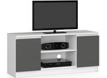 Mobile Tv Con 2 Cassetti In Bianco E Grigio Grafite