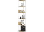 Metallhylla Loft 400 Bianca/Ek Artisan Con 6 Ripiani Per Soggiorno E Ufficio