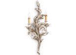 Casa Padrino Lampada Da Parete Barocca In Argento Antico 32 X 16 X H. 66 Cm - Splendida Lampada Da Parete In Stile Barocco - Luci Barocche - Qualità Eccellente - Italy