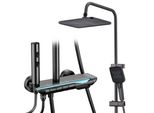 Sistema Doccia Homelody In Ottone 4 Modalità Di Erogazione Dell'acqua, Set Completo Di Rubinetteria Doccia， Set Doccia Display Digitale Della Temperatura Con Luce Atmosferica， Set Doccia Completo