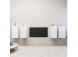 The Living Store Mobili Tv 4 Pz. Bianco 30,5X30X60 Cm Materiale A Base Di Legno