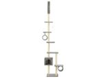 The Living Store Albero Per Gatti Con Tiragraffi In Sisal 260 Cm Grigio