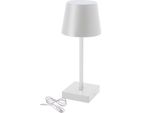 Lampada Da Tavolo Ricaricabile A Led Touch - Circa 26X10 Cm - Bianco Caldo / Usb - Bianco