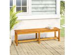 The Living Store Panca Da Giardino 150X35X45 Cm In Legno Massiccio Di Acacia