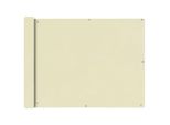 The Living Store Schermo Privacy Per Balcone In Tessuto Oxford 90X400 Cm Crema