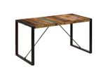 The Living Store Tavolo Da Pranzo 140X70X75 Cm In Legno Massiccio Antico