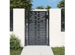 The Living Store Cancello Da Giardino Antracite 105X130 Cm In Acciaio Design Quadrato