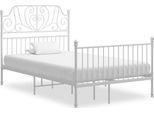 The Living Store Struttura Letto In Metallo Bianco 120X200 Cm