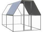 The Living Store Gabbia Per Polli Da Esterno 2X4X2 M Acciaio Zincato
