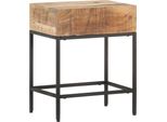 The Living Store Tavolino 40X30X50 Cm Legno Massiccio Di Mango Grezzo