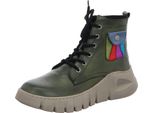 Gemini Stivale Donna In Pelle Con Profilo Suola Tasca Laterale Zip 033304-02, Misura:37 Eu, Colore:Verde